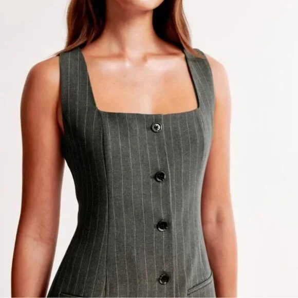 Abercrombie & Fitch Mara Square Neck Mini Dress XS Tall - Picture 4 of 10